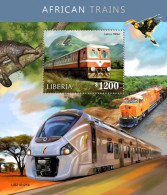 Liberia 2021, Trains In Africa, Pangolin, Hornbill, BF - Perroquets & Tropicaux