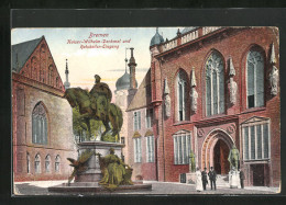 AK Bremen, Kaiser-Wilhelm-Denkmal Und Gasthaus Ratskeller Eingang  - Bremen