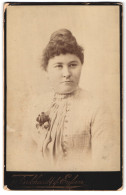 Fotografie Klinkhardt & Eyssen, Dresden-N, Bautznerstrasse 75, Portrait Bürgerliche Dame Mit Hochsteckfrisur  - Anonyme Personen