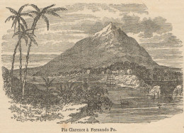Guinea - Bioko - Fernando Po - View - Stampa Antica - 1892 Engraving - Estampes & Gravures