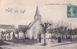 Gastines (72 Sarthe) Place De L'église - édit. Malicot N° 553 - Andere & Zonder Classificatie