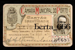 Cartão De Identidade De Motorista * Camara Municipal Do Porto * 1937 - Historische Documenten