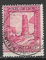 COLONIE ITALIANE  SOMALIA 1932 PITTORICA SASS. 171  Dent.14X12  USATO VF - Somalië