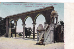 Israël Jérusalem Colonnade Et Chair D'Omar Oblitération Sur Timbre Du Levant Allemand Jérusalem Deutsche Post En 1907 - Israel