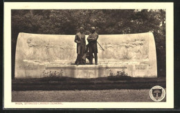 AK Deutscher Schulverein Nr. 202: Wien, Strass-Lanner-Denkmal  - War 1914-18