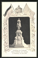 AK Hamburg, Enthüllung Des Kaiser Wilhelm-Denkmals 20.6.1903, Reiterdenkmal Und Flaggen  - Mitte