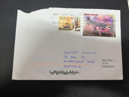 29-4-2023 (3 Z 22) Letter (posted To Australia 2024) Spain (with Special Reflexible Dinosaur Stamp) - Storia Postale