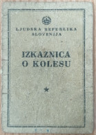 IZKAZNICA O KOLESU, PTUJ, 1946, 7x10 Cm - Slovénie