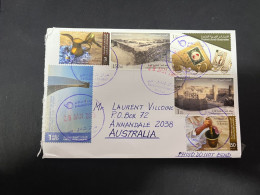 29-4-2023 (3 Z 22) Letter (posted To Australia 2024) United Arab Emirates (with Many Stamps) - Verenigde Arabische Emiraten