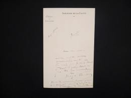 Jacques Offenbach - Lettre Autographe Signée - Théâtre De La Gaité - M. Valentin - Sänger Und Musiker