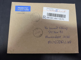 29-4-2023 (3 Z 22) Letter (posted In 2024) 1 Registered Cover From Poland (with Postage Labels - Not Stamps) - Lettres & Documents
