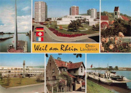 73973740 Weil_am_Rhein Dreilaendereck Teilansichten Hochhaeuser Kirche Faehre - Weil Am Rhein