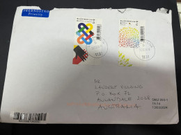 29-4-2023 (3 Z 22) Letter Posted From SLOVENIA To Australia (with EUROPA CEPT Stamps 2023) 23 X 16 Cm - 2023