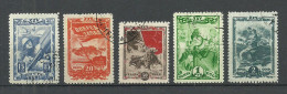 RUSSLAND RUSSIA 1943/1944 Michel 885 - 889 O Army WWII - Used Stamps