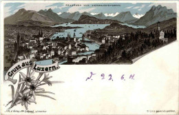 Gruss Aus Luzern - Litho - Lucerne