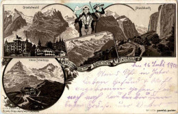 Gruss Aus Dem Berner Oberland - Grindelwald Mürren - Litho - Grindelwald