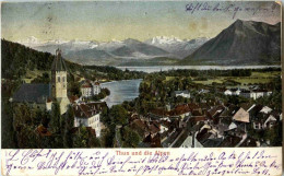 Thun - Prägekarte - Thoune / Thun