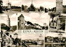 73941691 Zons_Rhein Muehlenturm Feldstrasse Kroetschenturm Judenturm Rheinfront  - Dormagen