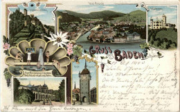 Gruss Aus Baden - Litho - Baden