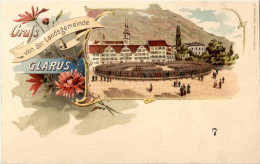 Gruss Von Der Landsgemeinde Glarus - Litho - Glaris Norte