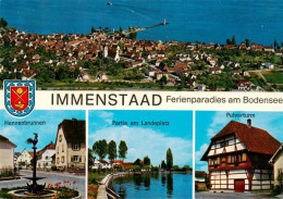 73941513 Immenstaad_Bodensee Fliegeraufnahme Hennenbrunnen Partie Am Landeplatz  - Autres & Non Classés