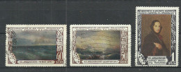 RUSSLAND RUSSIA 1950 Michel 1522 - 1524 Art Kunst Ajwasowskij O - Used Stamps