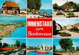 73941489 Immenstaad_Bodensee Fliegeraufnahme Fachwerkhaus Promenade Park Strasse - Autres & Non Classés