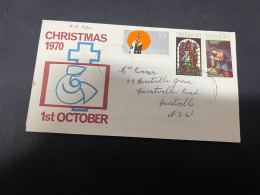 29-4-2024 (3 Z 24) FDC New Zealand Letter (posted To Australia) 1970 - Christmas - FDC