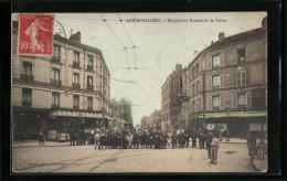 CPA Aubervilliers, Perspective Boulevard De Stains  - Stains