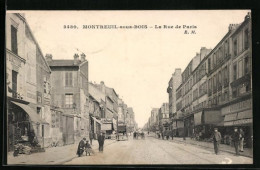 CPA Montreuil-sous-Bois, La Rue De Paris  - Montreuil