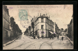 CPA Montreuil-sous-Bois, La Rue De Pré Et Le Boulevard De L'Hotel-de-Ville  - Montreuil
