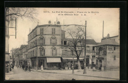 CPA Le Pré-St-Gervais, Place De La Mairie Et La Grande Rue  - Andere & Zonder Classificatie