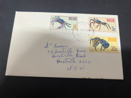 29-4-2024 (3 Z 24) FDC - Niue Island (posted To Australia) - 1970 - Crab / Crabes - Niue