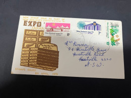 29-4-2024 (3 Z 24) FDC New Zealand Letter (posted To Australia) 1970 - Japan Expo 70 - FDC