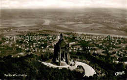 73828842 Porta Westfalica Fliegeraufnahme Mit Kaiser Wilhelm Denkmal Porta Westf - Porta Westfalica