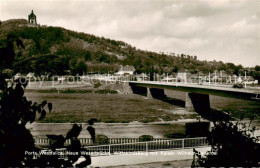 73828829 Porta Westfalica Neue Weserbruecke Wittekindsberg Mit Kaiser Wilhelm De - Porta Westfalica