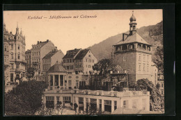 AK Karlsbad, Schlossbrunnen Mit Colonnade  - Tschechische Republik