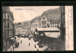 AK Karlsbad, Blick Zum Marktplatz  - Tschechische Republik
