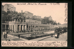 AK Karlsbad, An Der Mühlbrunn-Colonade  - Tschechische Republik