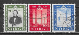 352/54  Première Ligne Télégraphique - Série Complète - Oblit. - LOOK!!!! - Used Stamps