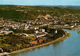 73745551 Lahnstein Fliegeraufnahme Lahnmuendung M. Burg Lahneck Lahnstein - Lahnstein