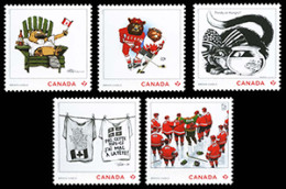 Canada (Scott No.3297-01 - Editorial Cartoonists) (o) Set Of 5 Use Uncanceled - Gebraucht