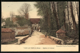CPA Ivry-le-Temple, Eglise Et Avenue  - Sonstige & Ohne Zuordnung