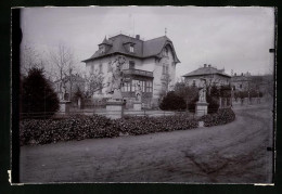 Fotografie Brück & Sohn Meissen, Ansicht Radebeul-Oberlössnitz, Friedrich Allee Mit Fontainenplatz & Villa  - Lieux