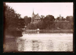 Fotografie Brück & Sohn Meissen, Ansicht Grimma, Muldenwehr Mit Villa Im Hintergrund  - Places