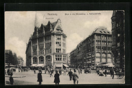 AK Hamburg, Blick In Die Mönckeberg- Und Rathausstrasse Mit Stadt-Café  - Mitte