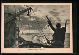 AK Torpedoboote Der Kriegsmarine Laufen Aus  - Guerra