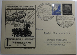 Deutsches Reich 1. Berliner Lustpost Werbeschau 1936 #BB630 - Otros & Sin Clasificación