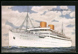 Künstler-AK Britisches Passagierschiff RMMV Reina Del Pacifico Auf Hoher See  - Steamers