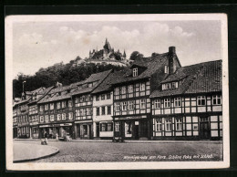 AK Wernigerode Am Harz, Schöne Ecke Mit Schloss Und Bäckerei  - Wernigerode